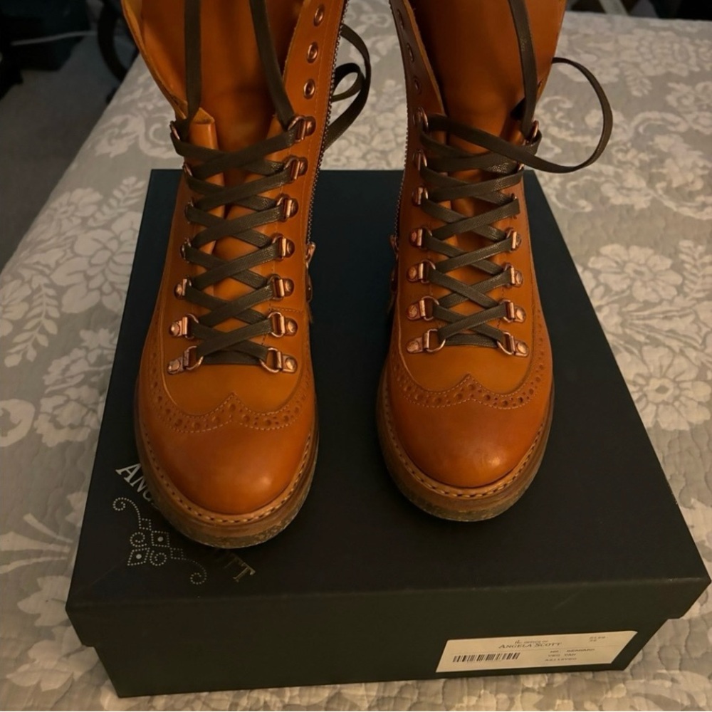 The Office of Angela Scott Bernard Brogue Combat Boots - Picture 6 of 11